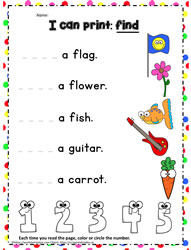 Print the sight word find